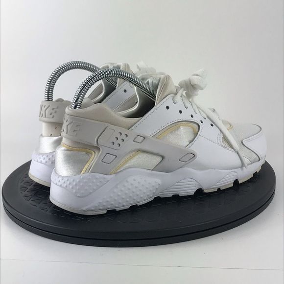 Nike Huarache Run Triple White Athletic Running Shoes 654275-110 Womens Size 7.5 - Picture 5 of 12